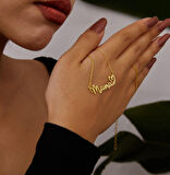 İsim Yazılı 14 Ayar Altın Kolye