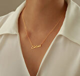 İsim Yazılı 14 Ayar Altın Kolye