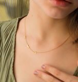 Çift Sevgili Harfler 14 Ayar Altın Kolye