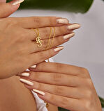 Harf Yazılı 14 Ayar Altın Kolye