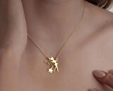 Melek 14 Ayar Altın Kolye