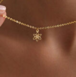 Çiçek 14 Ayar Altın Kolye