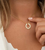 Güneş 14 Ayar Altın Kolye