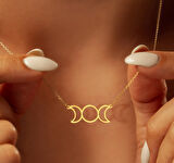 Dolunay 14 Ayar Altın Kolye