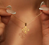 Çiçek 14 Ayar Altın Kolye