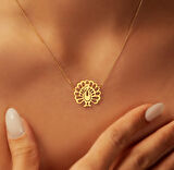 Hindi 14 Ayar Altın Kolye