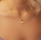 Şemsiye 14 Ayar Altın Kolye