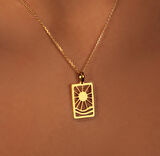 Güneş 14 Ayar Altın Kolye