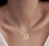 Bisiklet Sürücüsü 14 Ayar Altın Kolye