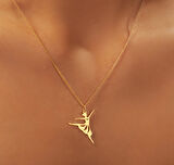 Balerin 14 Ayar Altın Kolye