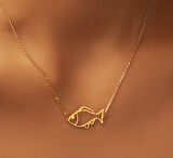 Balık 14 Ayar Altın Kolye