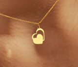 Kalplerimiz Bir 14 Ayar Altın Kolye