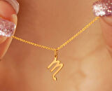 Akrep Burç 14 Ayar Altın Kolye