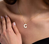 G Harf 14 Ayar Altın Kolye