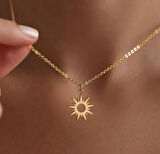 Güneş 14 Ayar Altın Kolye