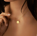 Sevgi Emoji 14 Ayar Altın Kolye