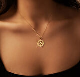 Hedef Tılsımı 14 Ayar Altın Kolye