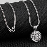 Osmanlı Tuğra 925 Ayar Gümüş Erkek Kolye