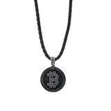 Bitcoın  925 Ayar Gümüş Erkek Kolye