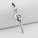 Ay Yıldız Tasarımlı  925 Ayar Gümüş Erkek Kolye Ucu