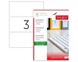 Tanex Tw-2003 Ebat 210 x 99 mm Laser Etiket  A4 Sayfada 3 Etiket