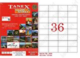 Tanex Tw-2035 Ebat ÇOK AL AZ ÖDE 52 x 33 mm Lazer Etiket