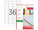 Tanex Tw-2036 Ebat 45 x 30 mm Lazer Etiket  A4 Sayfada 36 Etiket