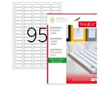 Tanex Tw-2095 Ebat 30 x 12 mm Laser Etiket  A4 Sayfada 95 Etiket