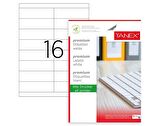 Tanex Tw-2216 Ebat 105 x 35 mm Lazer Etiket  A4 Sayfada 16 Etiket