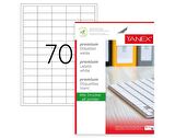 Tanex Tw-2270 Ebat 40 x 20 mm Lazer Etiket  A4 Sayfada 70 Etiket