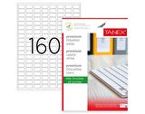 Tanex Tw-2280 Ebat 22 x 12 mm Laser Etiket  A4 Sayfada 160 Etiket