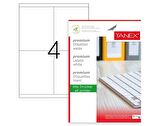 Tanex tw-2304 100 A4 Lazer Etiket 105 × 140 mm 1 A4 Sayfada 4 Etiket