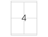 Tanex tw-2304 100 A4 Lazer Etiket 105 × 140 mm 1 A4 Sayfada 4 Etiket