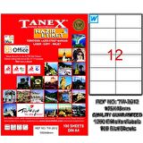 Tanex Lazer Etiket 100 YP 105x48 Laser-Copy-Inkjet TW-2612
