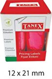 Tanex Fiyat Etiketi 12-21 Çizgili Fosforlu Pembe 12'Lı 