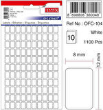 Tanex Etiket 10Lu Ofc-104 Beyaz - 2 paket