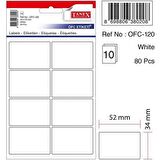 Tanex Ofc-120 Beyaz Ofis Etiketi 34x52 Mm 10 Syf-80 Adt