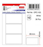 Tanex Beyaz Etiket Ölçü : 80×40 Mm Ofc-123