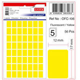Tanex Etiket Ofc-106 Sarı 10 lu 2 paket