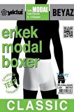 YILDIZ ERKEK MODAL BOXER BEYAZ