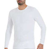 Yıldız 85 Beyaz Likralı Uzun Kol Erkek T-Shirt