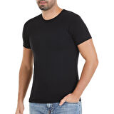 Yıldız 336 Siyah Modal Yuvarlak Yaka Kısa Kol Erkek T-Shirt