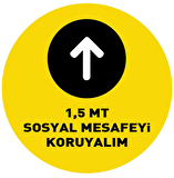 Gen-Of 1.5 Mt Sosyal Mesafeyi Koruyalım İkaz Bandı 1 Adet