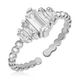 Baget Ayarlanabilen 925 Ayar Gümüş  Kadın Yüzük