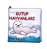 Tox Kutup Hayvanları Kumaş Sessiz Kitap - Bez Kitap , Eğitici Oyuncak , Yumuşak ve Hışırtılı