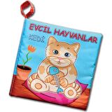 Tox Evcil Hayvanlar Sessiz Kumaş Kitap - Bez Kitap , Eğitici Oyuncak , Yumuşak ve Hışırtılı