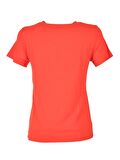 Daıdo V Yaka Basic Kısa Kollu Nar Çiçeği Kadın T-Shirt 19Y291900970