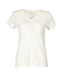 Daıdo V Yaka Basic Kısa Kollu Ekru Kadın T-Shirt 19Y291900972