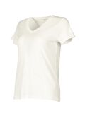Daıdo V Yaka Basic Kısa Kollu Ekru Kadın T-Shirt 19Y291900972