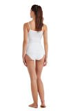Blackspade Kadın Beyaz Atlet Korse Illusion 1481
